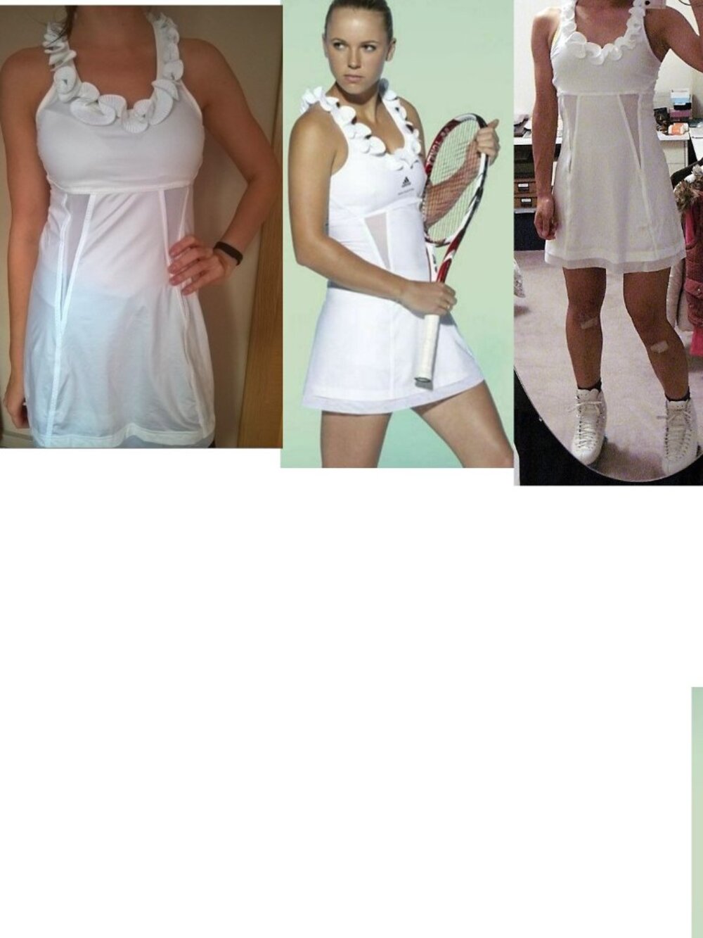 Nwt STUNNING Adidas Stella McCartney White Ruffled Tennis Dress skirt S Small